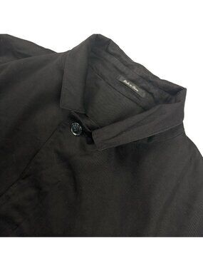 Sanyo Men’s Polyester Blend Hidden Button Overcoat Black • 44R